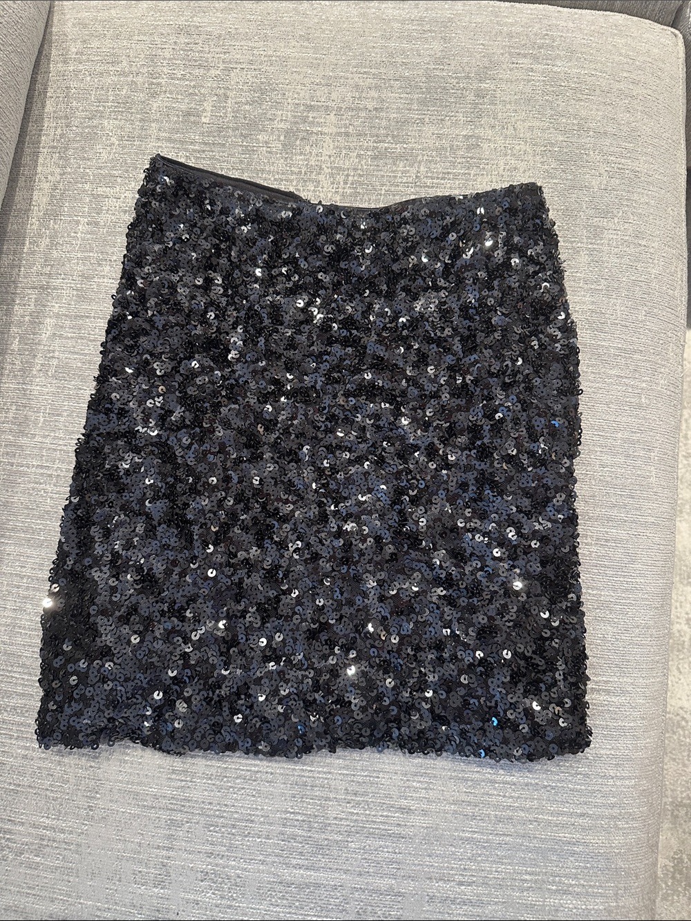Aqua Black Sequin Mini Skirt